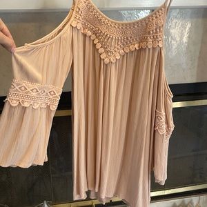 Pink Mossimo Off-the-Shoulder Tunic